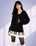 Monet Stripe A-Line Mini Skirt