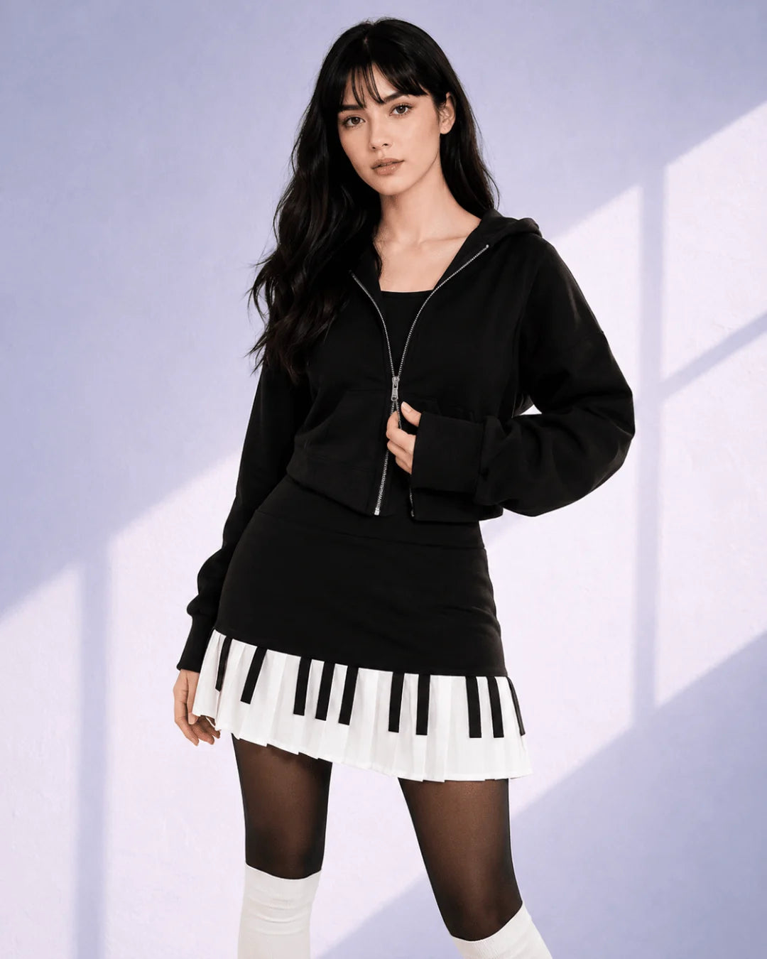 Monet Stripe A-Line Mini Skirt