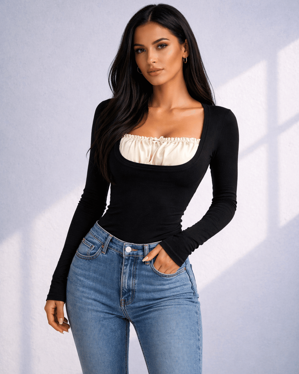 Serelle Square-Neck Top