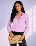 Roséline Striped Office Blouse