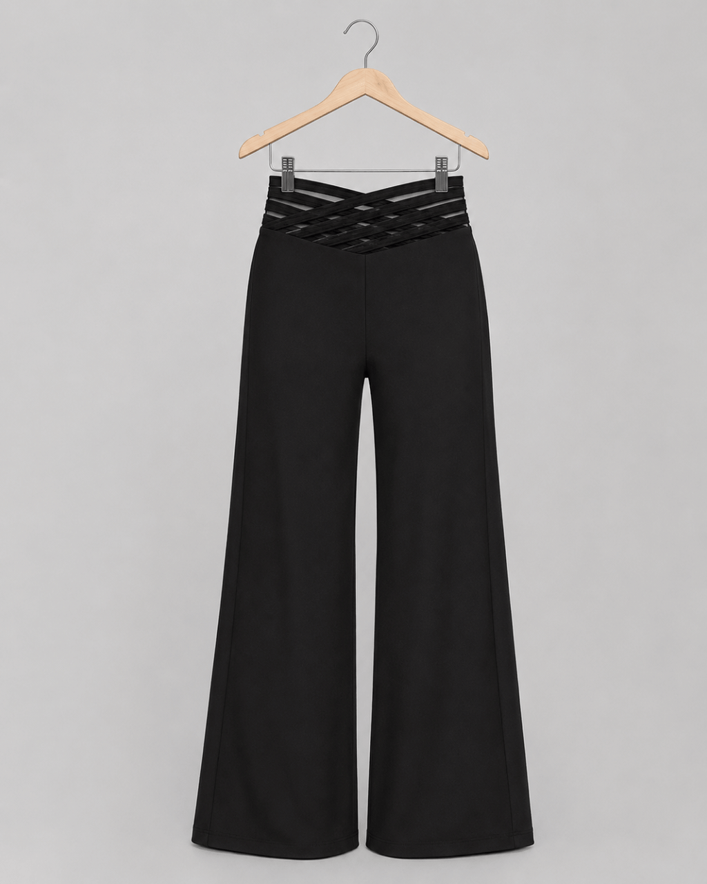 Solenne High-Waist Flare Trousers