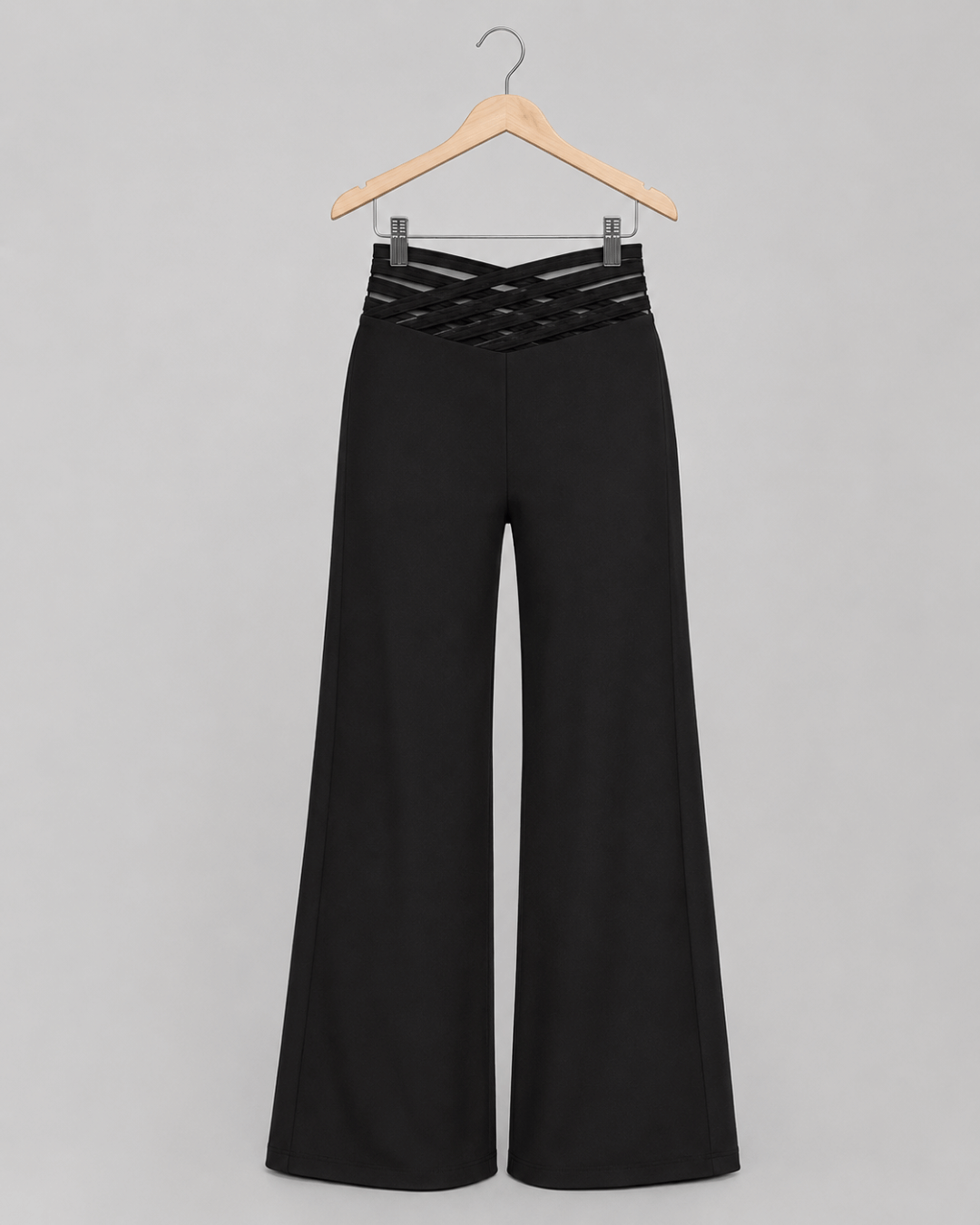 Solenne High-Waist Flare Trousers