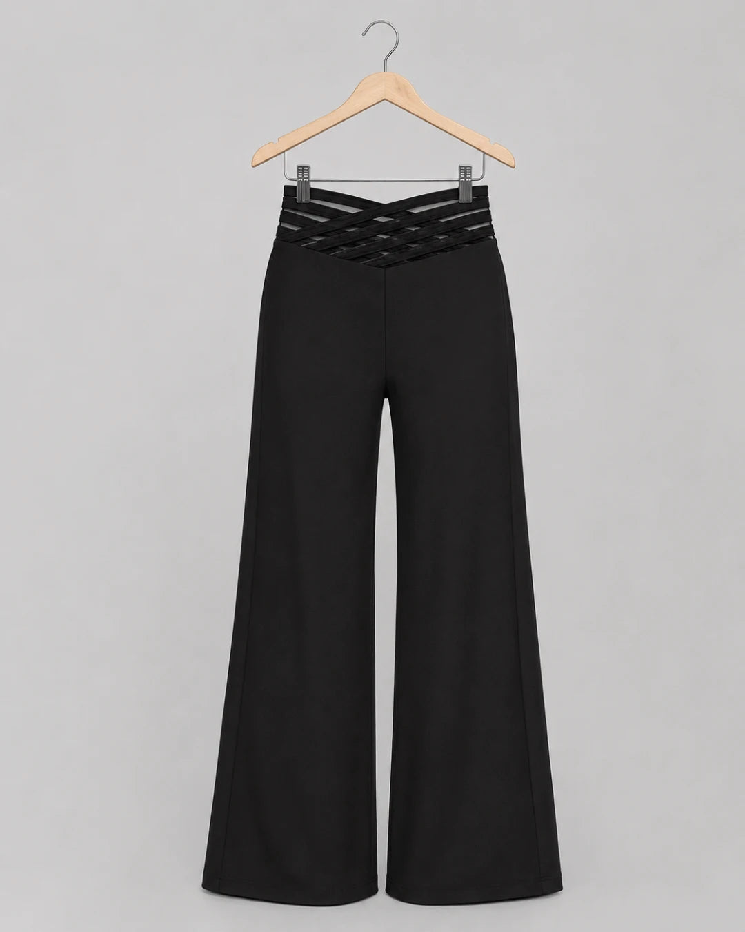 Solenne High-Waist Flare Trousers