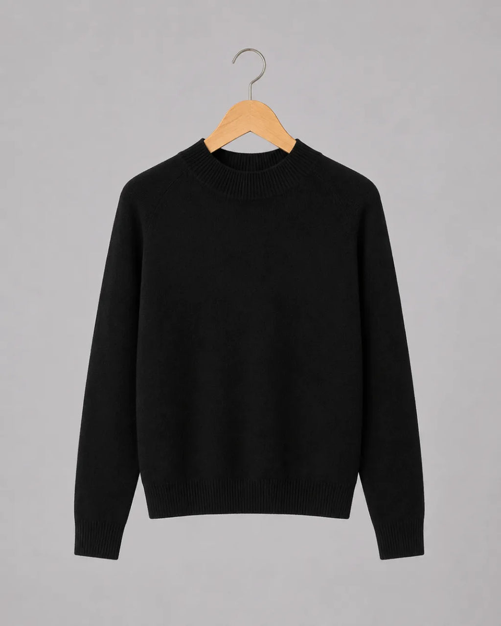Lucienne Pure Wool Mock Neck Jumper