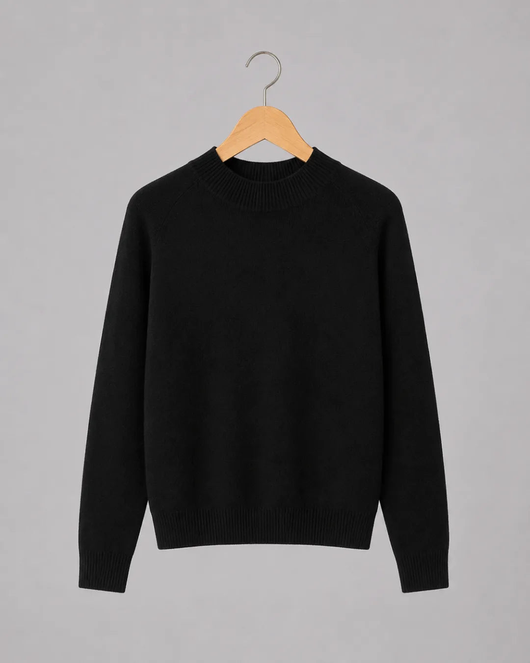 Lucienne Pure Wool Mock Neck Jumper