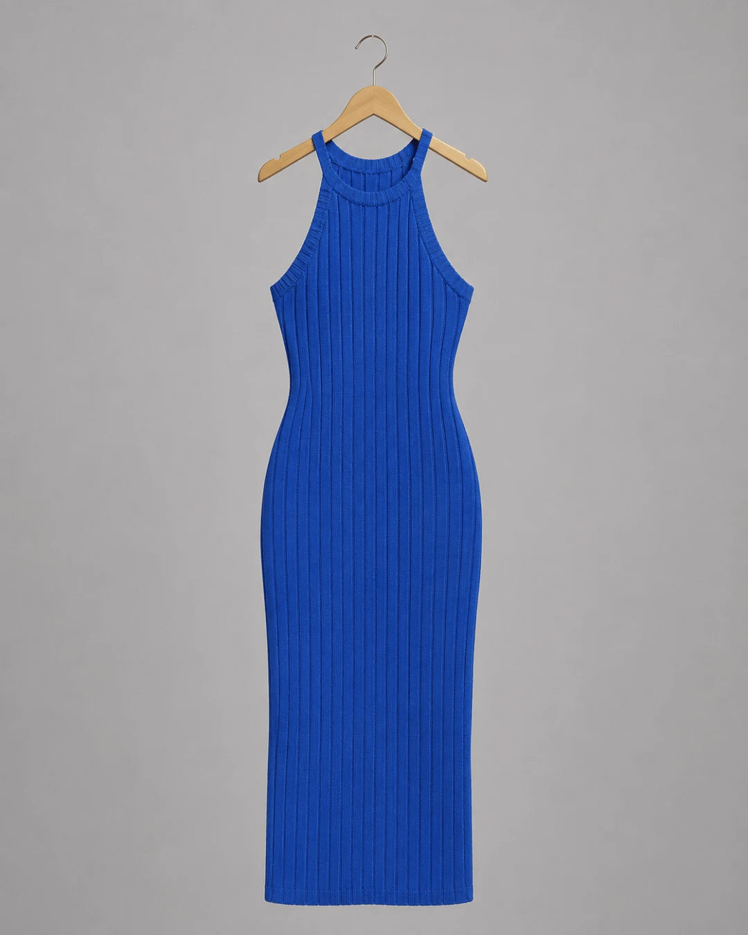 Elodie Ribbed Halter Maxi Dress