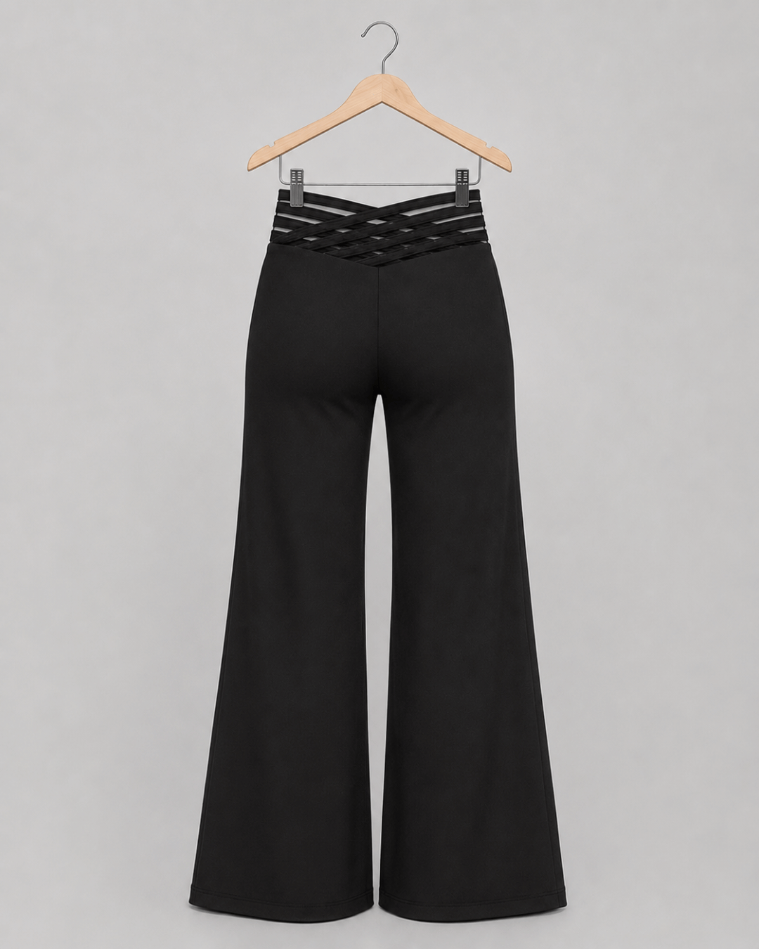 Solenne High-Waist Flare Trousers