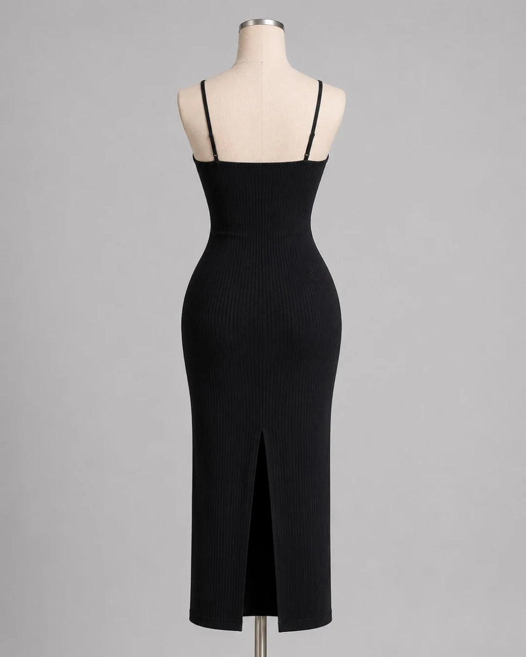Evelisse Ruched Back-Slit Maxi Dress