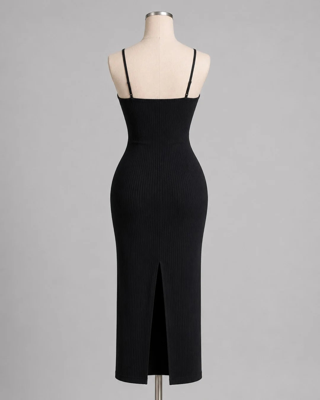 Evelisse Ruched Back-Slit Maxi Dress